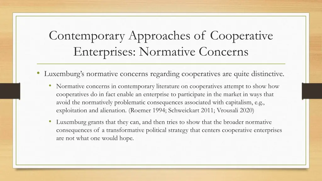contemporary approaches of cooperative 1
