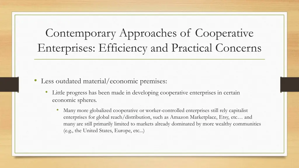 contemporary approaches of cooperative 3