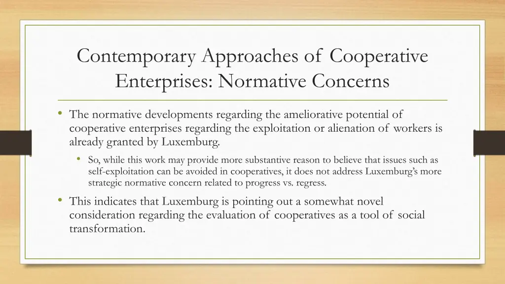 contemporary approaches of cooperative 4