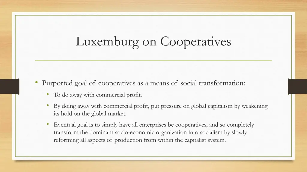 luxemburg on cooperatives 1