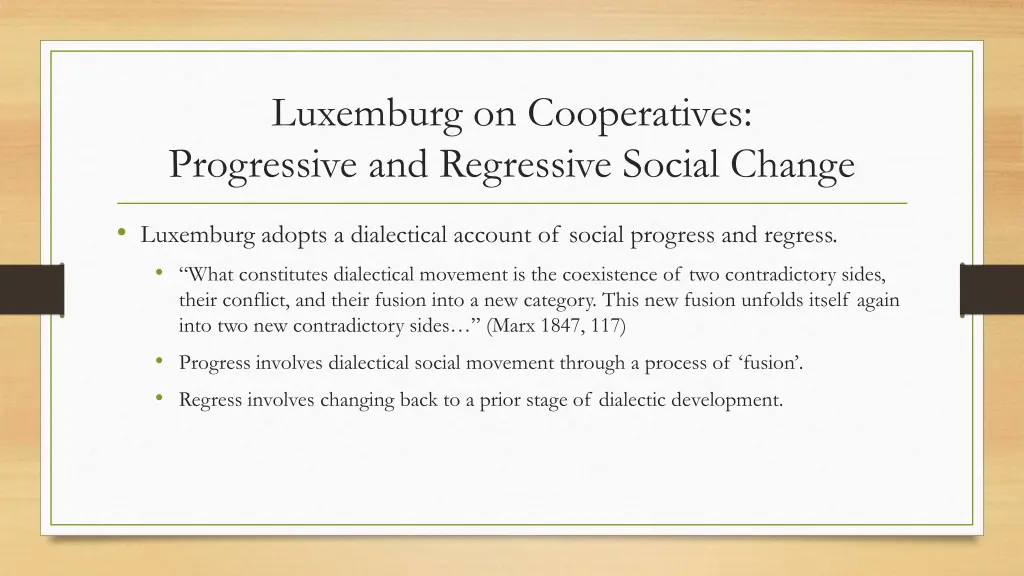 luxemburg on cooperatives progressive