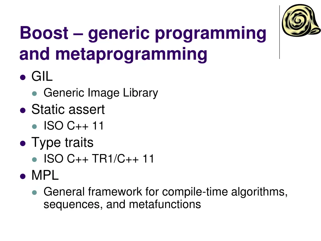 boost generic programming and metaprogramming