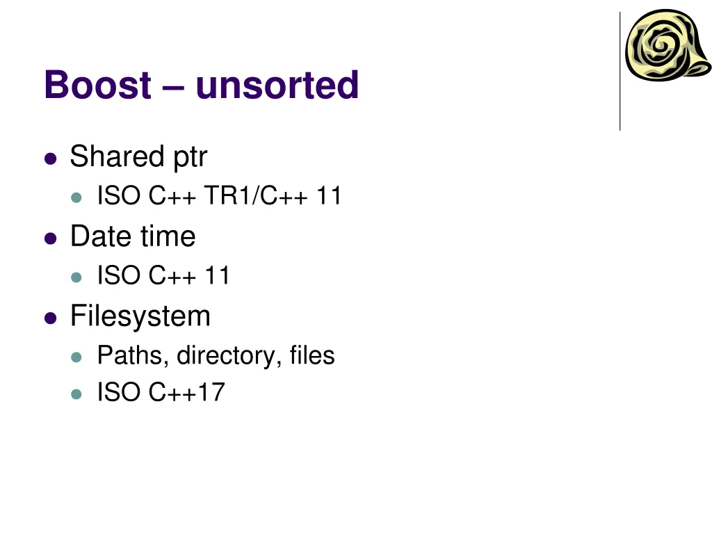 boost unsorted