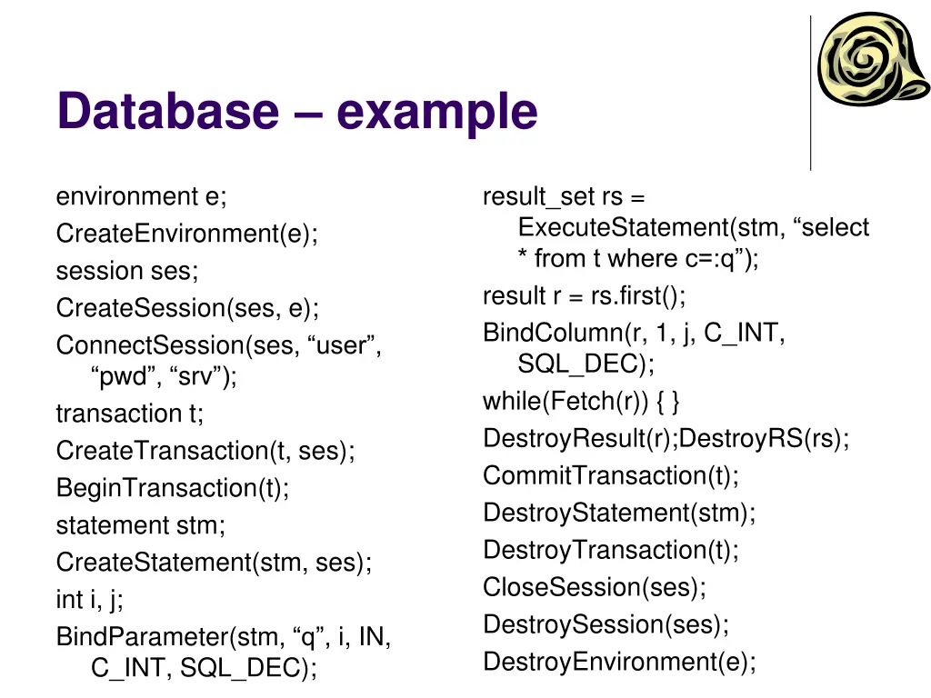 database example