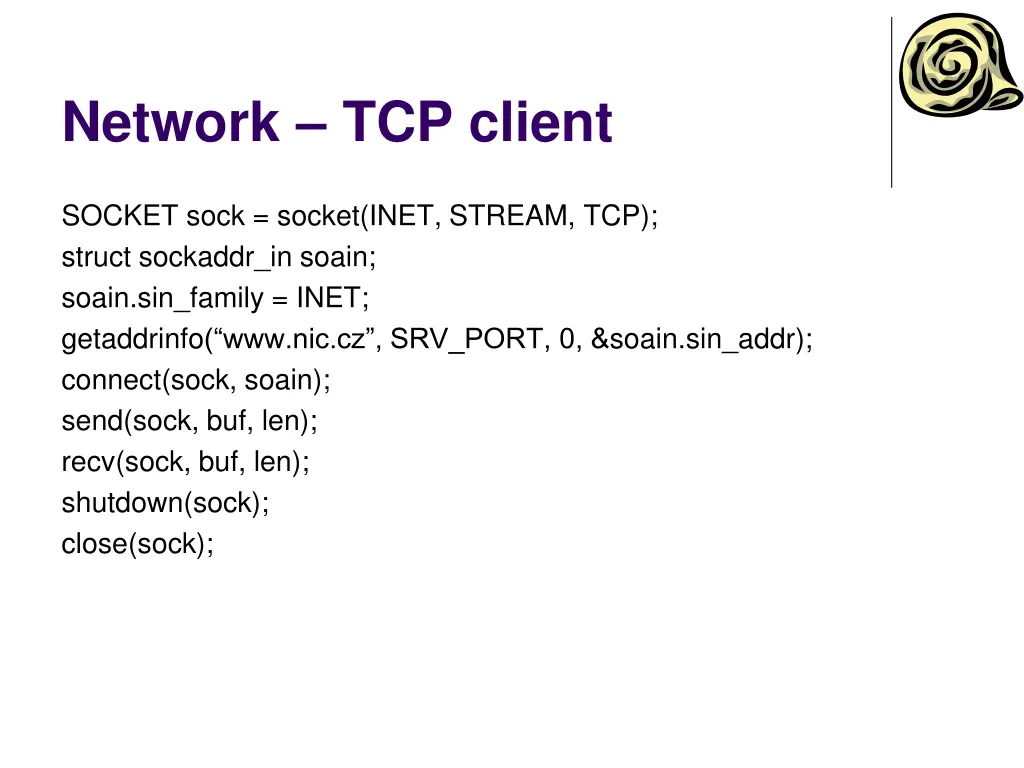 network tcp client