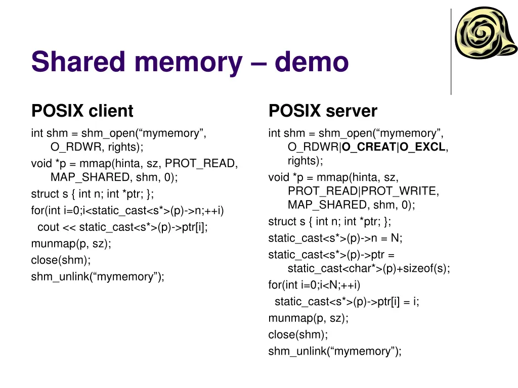 shared memory demo