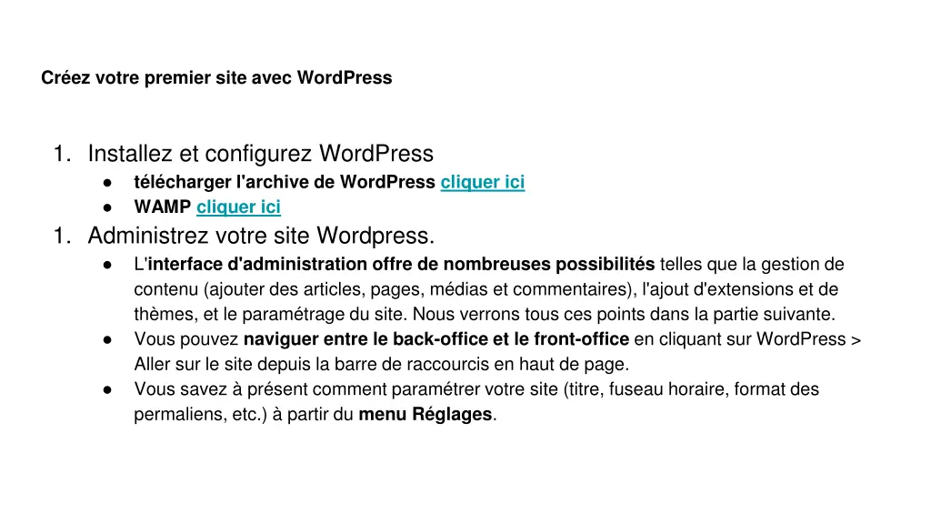 cr ez votre premier site avec wordpress