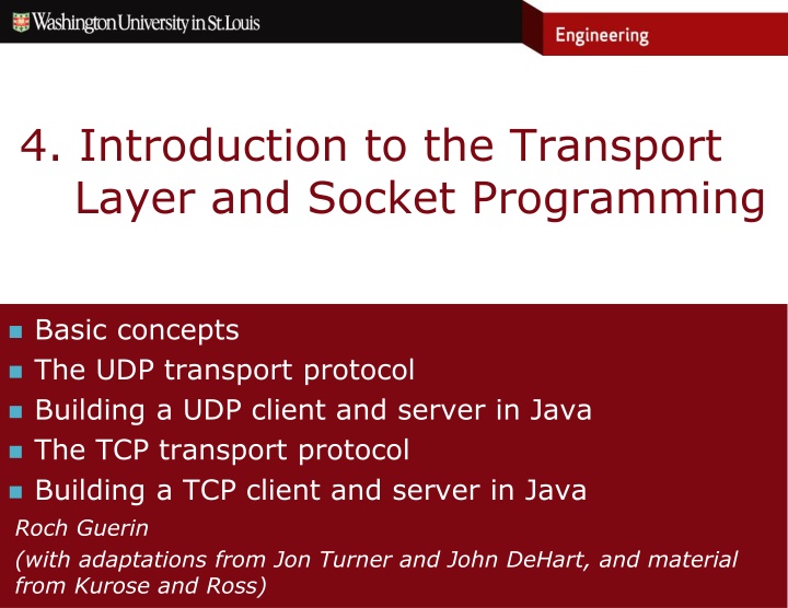 4 introduction to the transport layer and socket