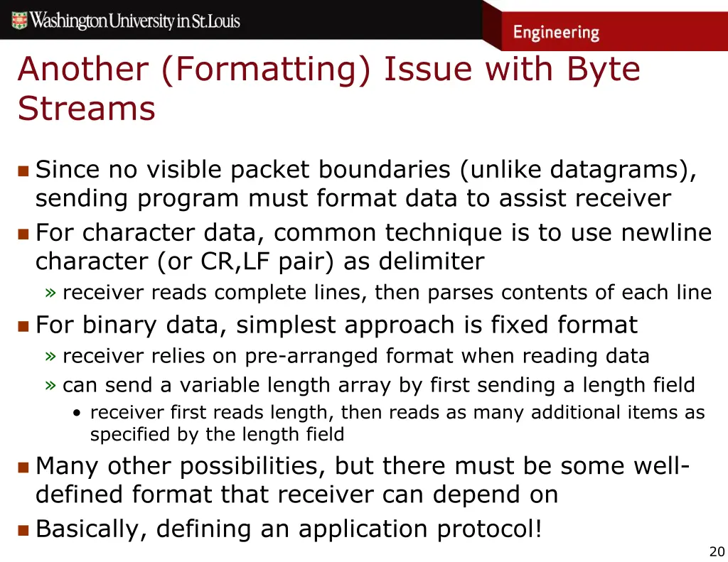 another formatting issue with byte streams