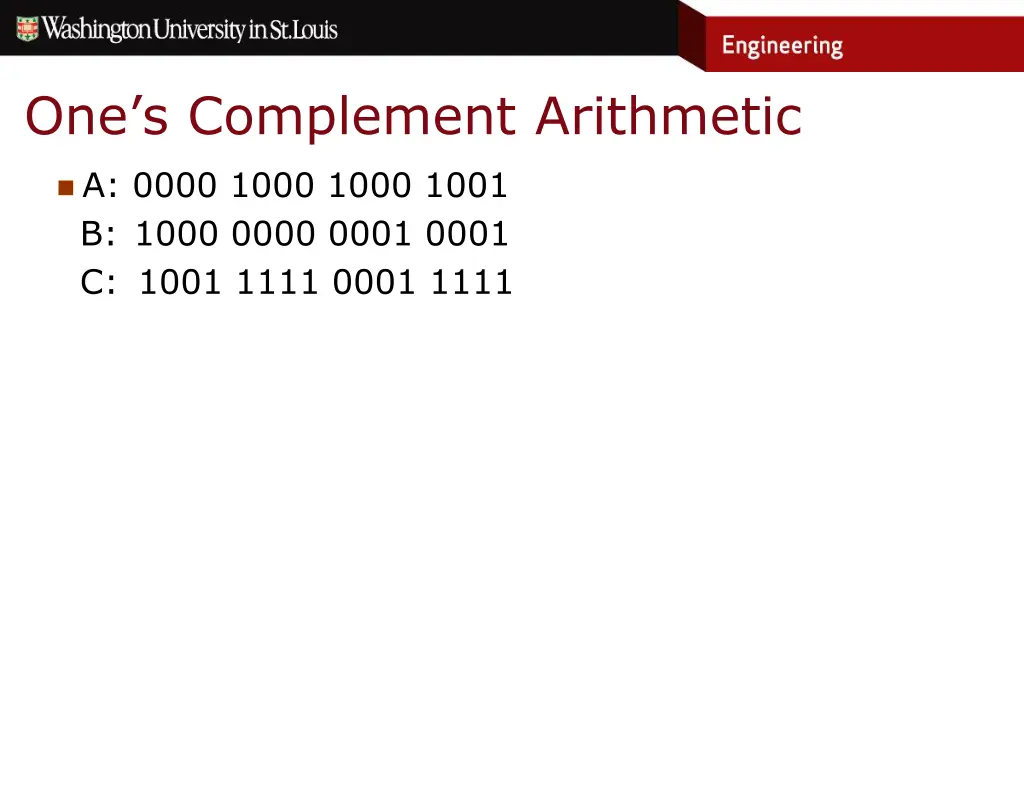 one s complement arithmetic