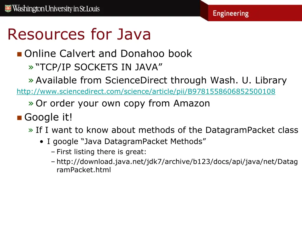 resources for java