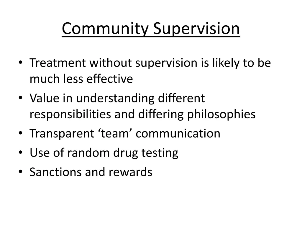 community supervision