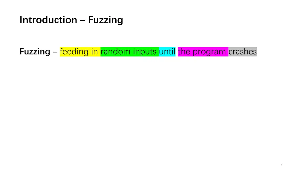 introduction fuzzing