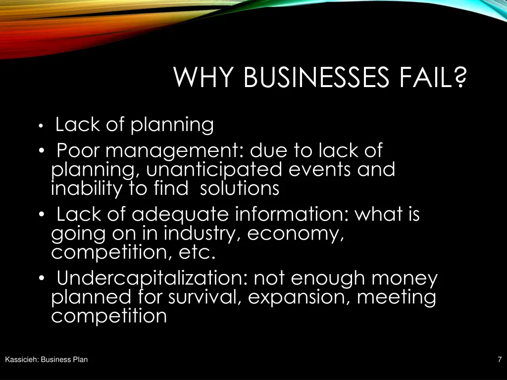 why businesses fail