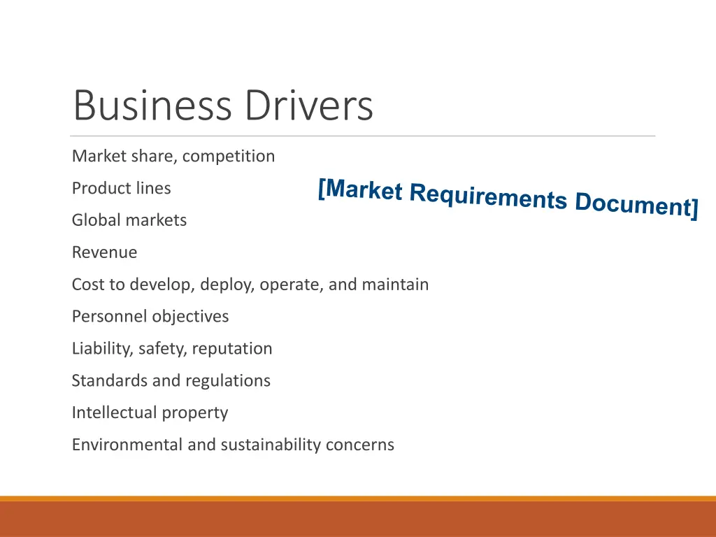 business drivers