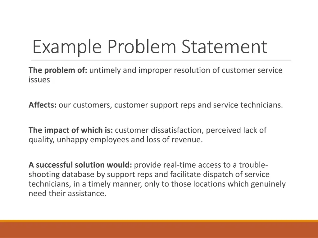 example problem statement