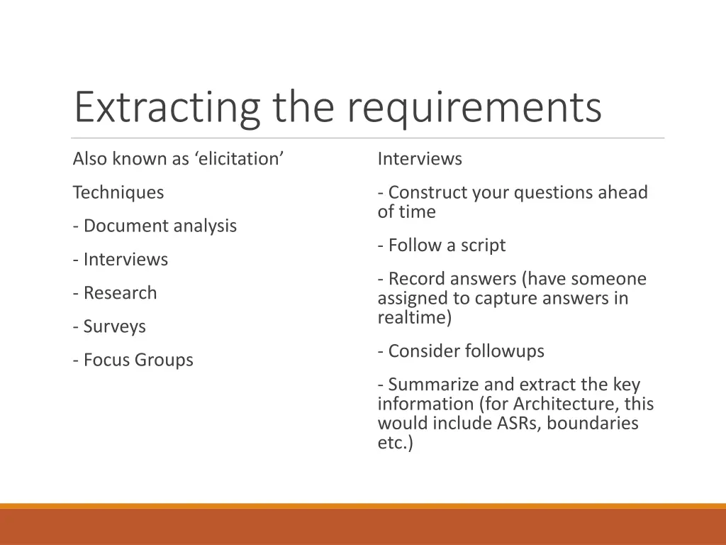 extracting the requirements 1
