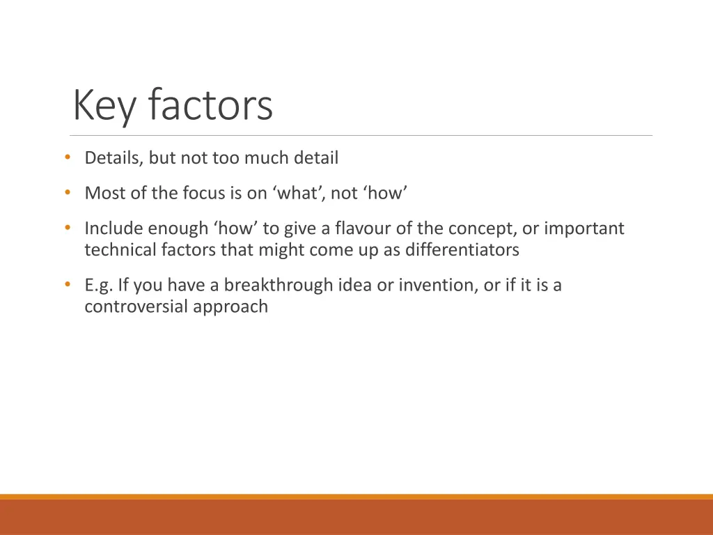 key factors