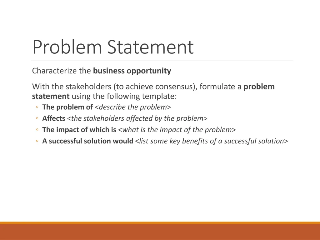 problem statement