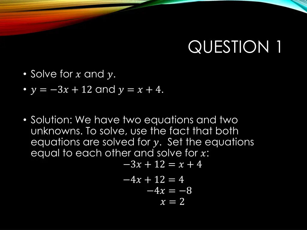 question 1