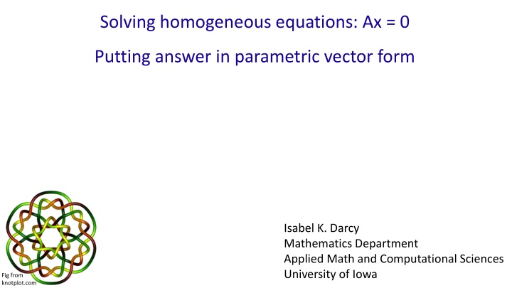 solving homogeneous equations ax 0