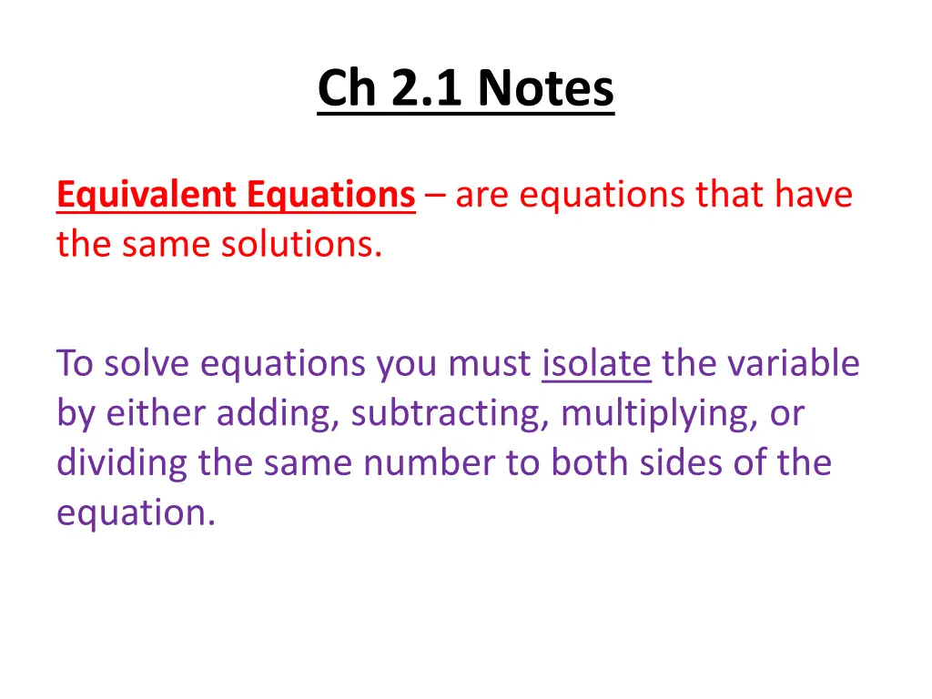 ch 2 1 notes