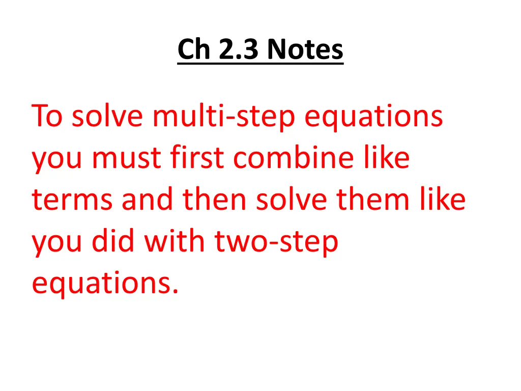 ch 2 3 notes