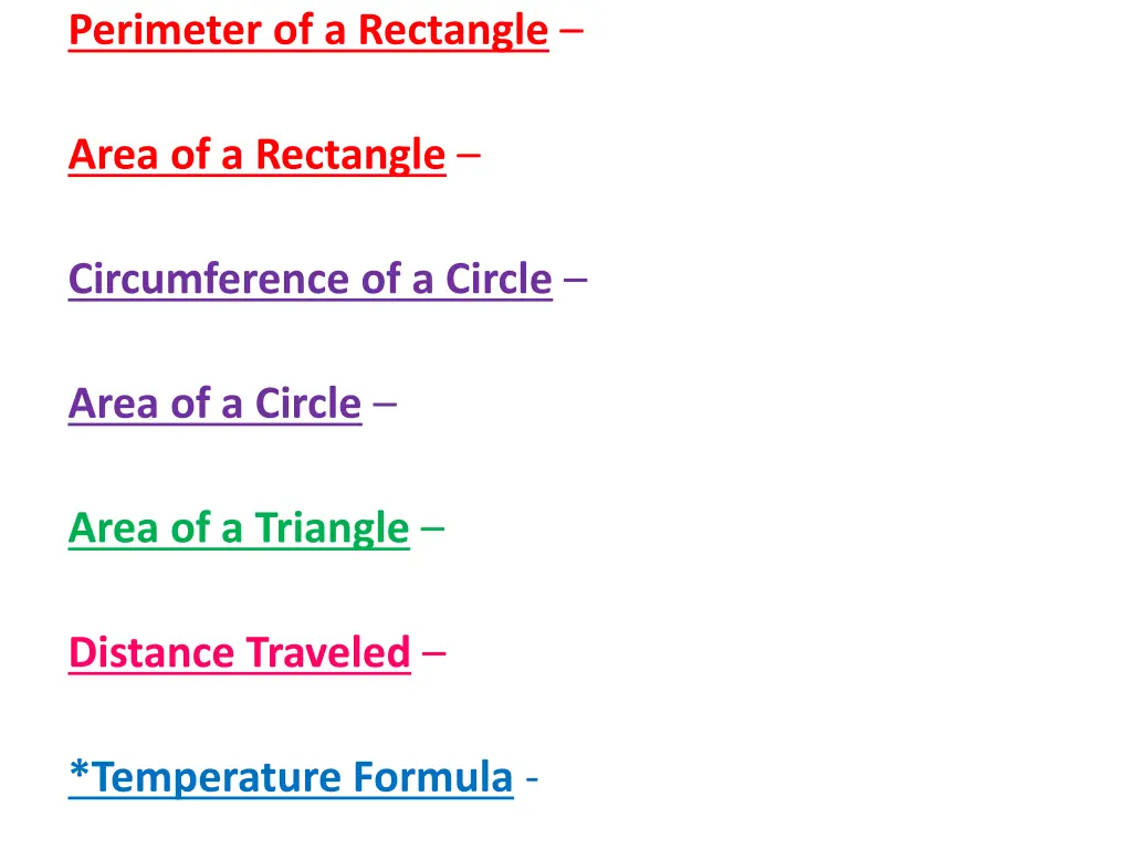 perimeter of a rectangle