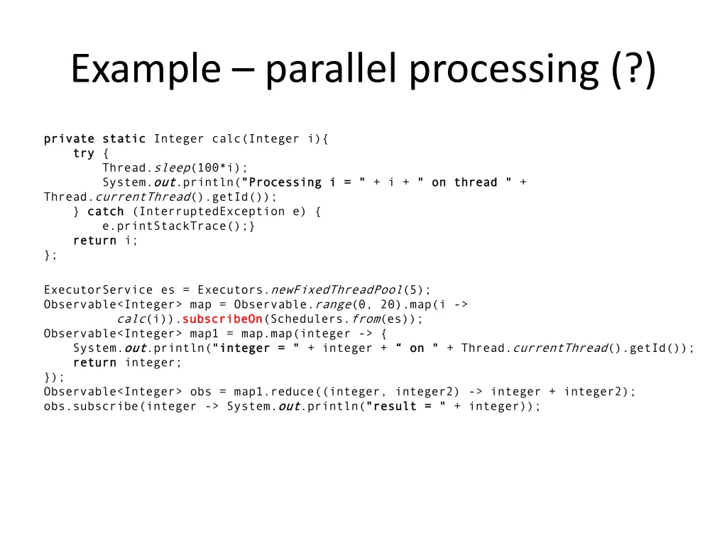 example parallel processing
