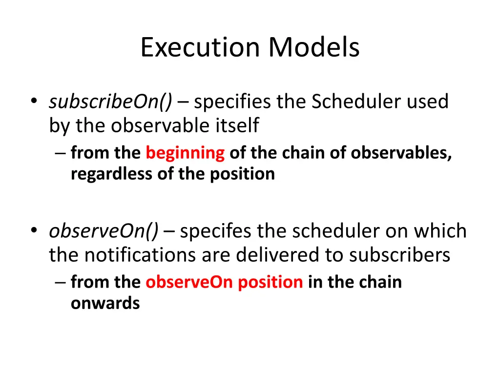 execution models