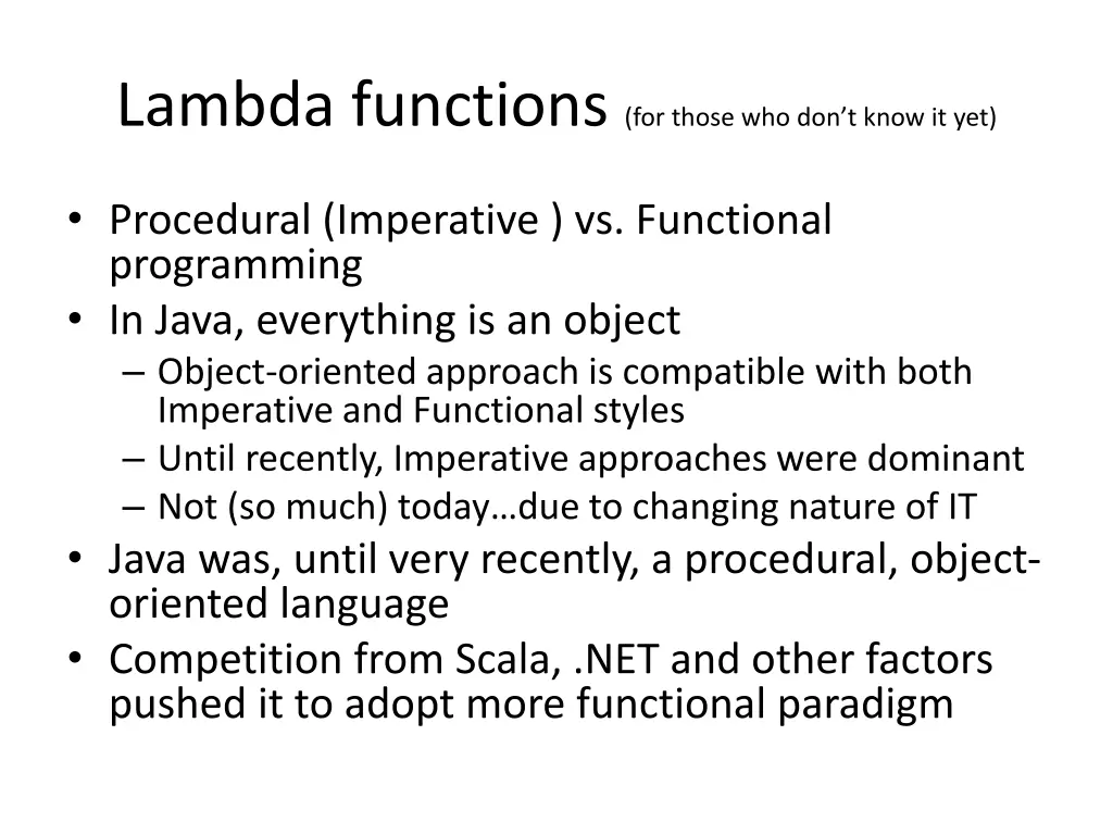lambda functions for those who don t know it yet