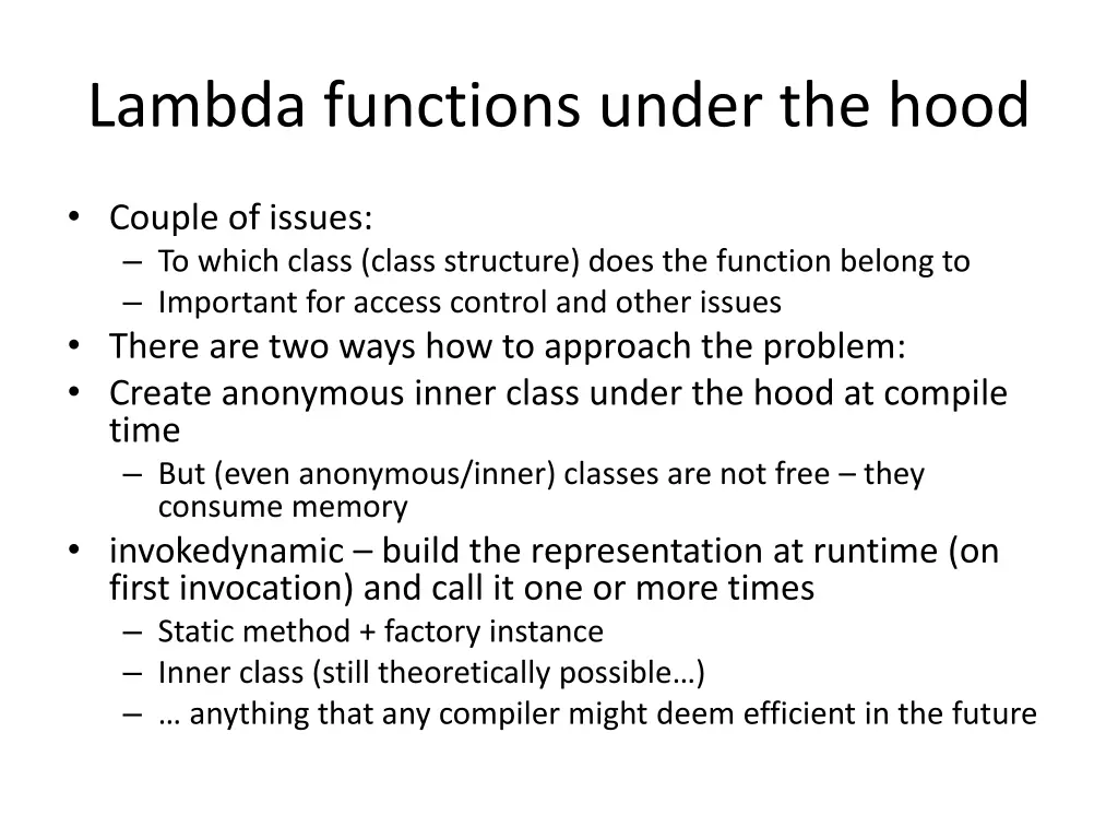 lambda functions under the hood