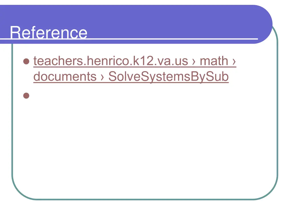 reference