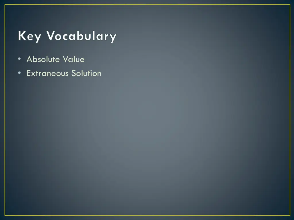key vocabulary