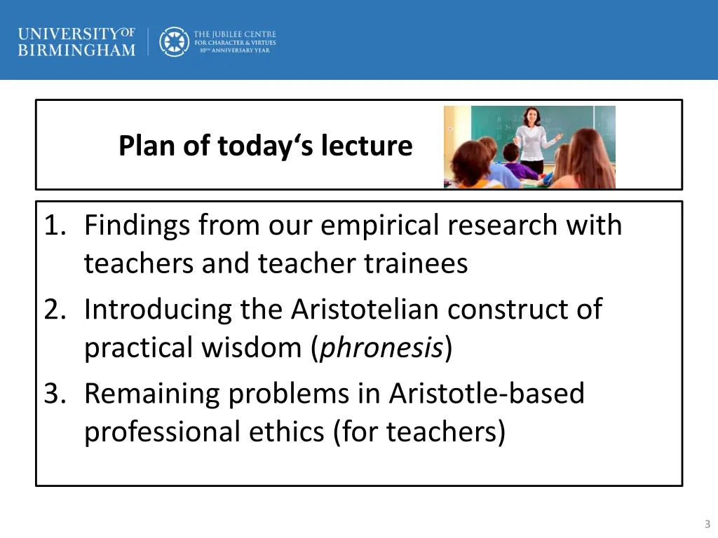 plan of today s lecture