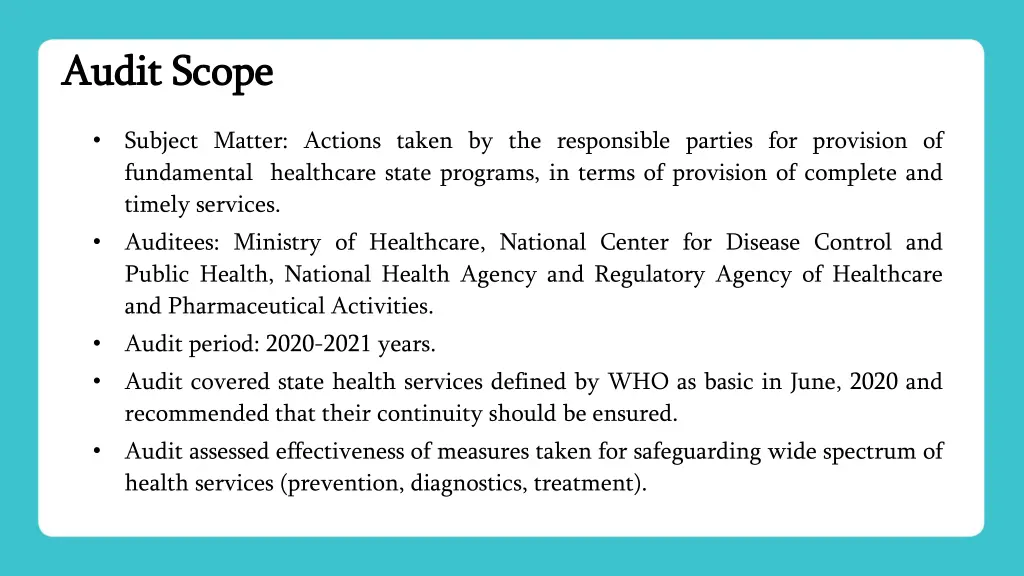 audit scope audit scope