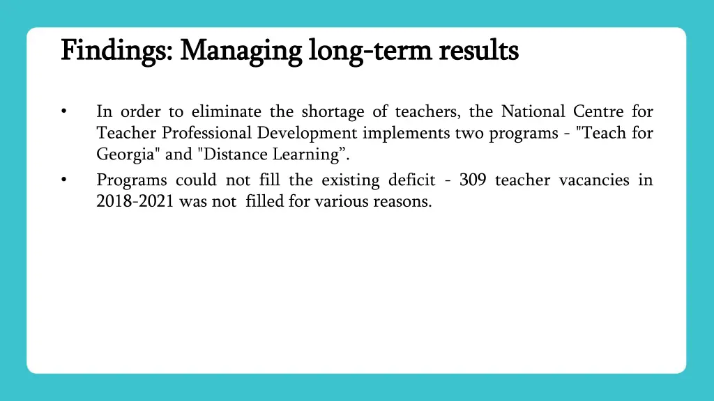 findings managing long findings managing long term 2
