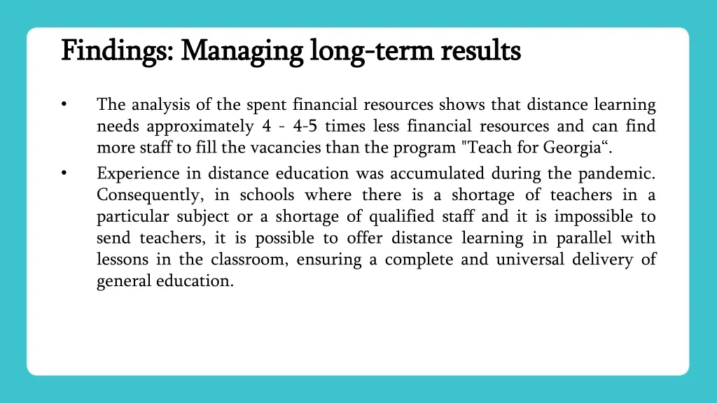 findings managing long findings managing long term 3