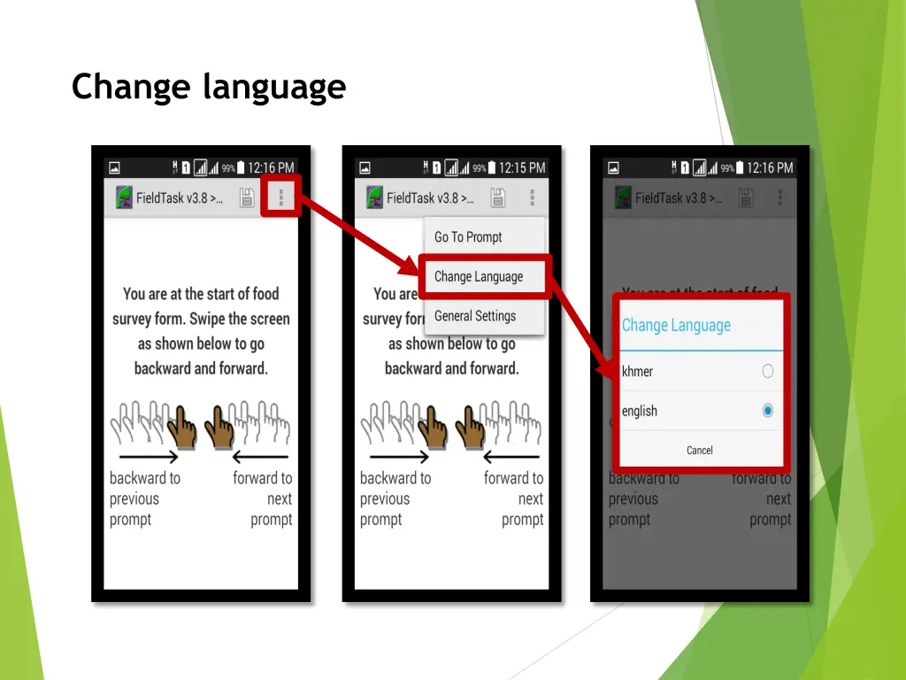 change language