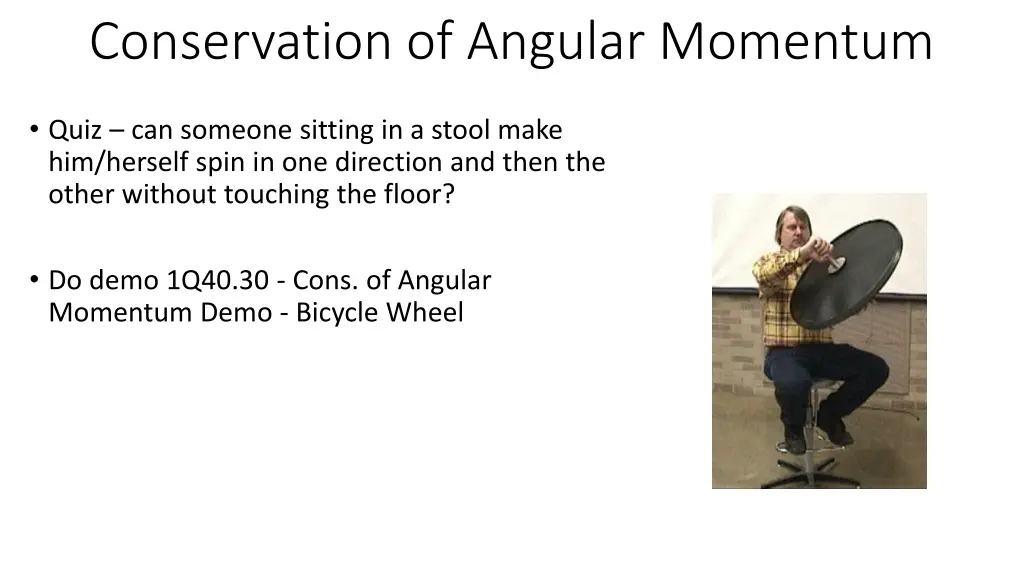 conservation of angular momentum