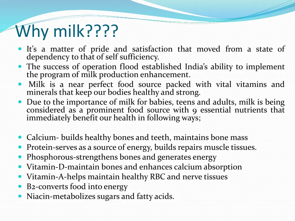 why milk it s a matter of pride and satisfaction