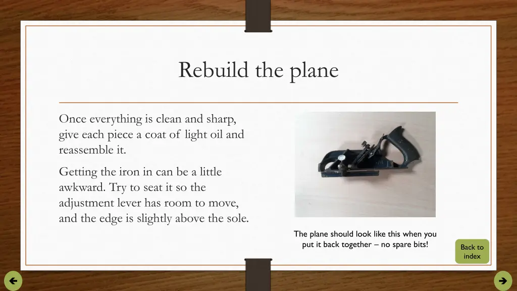 rebuild the plane