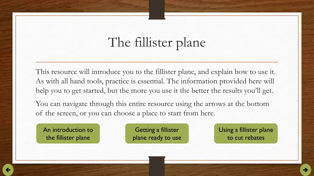 the fillister plane 1