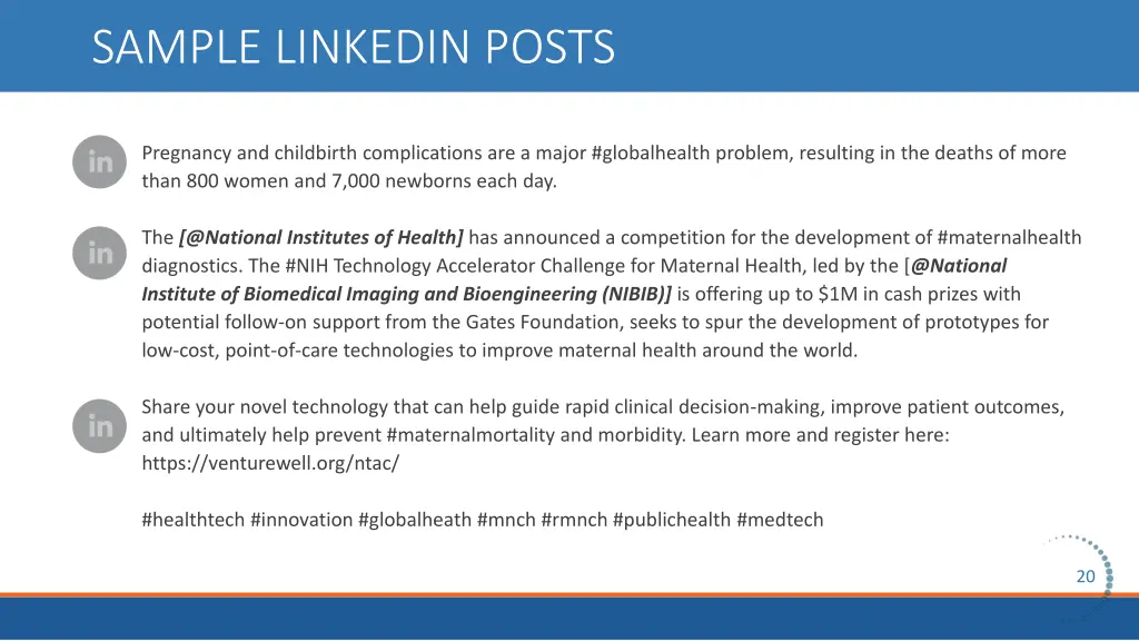 sample linkedin posts