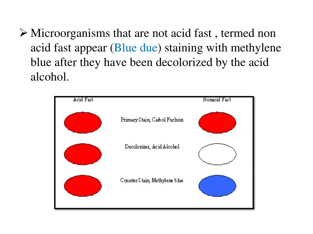 microorganisms that are not acid fast termed