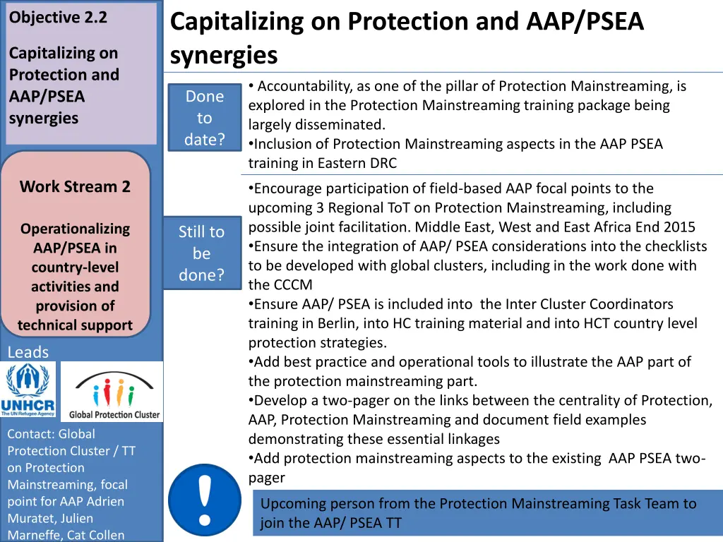 capitalizing on protection and aap psea synergies