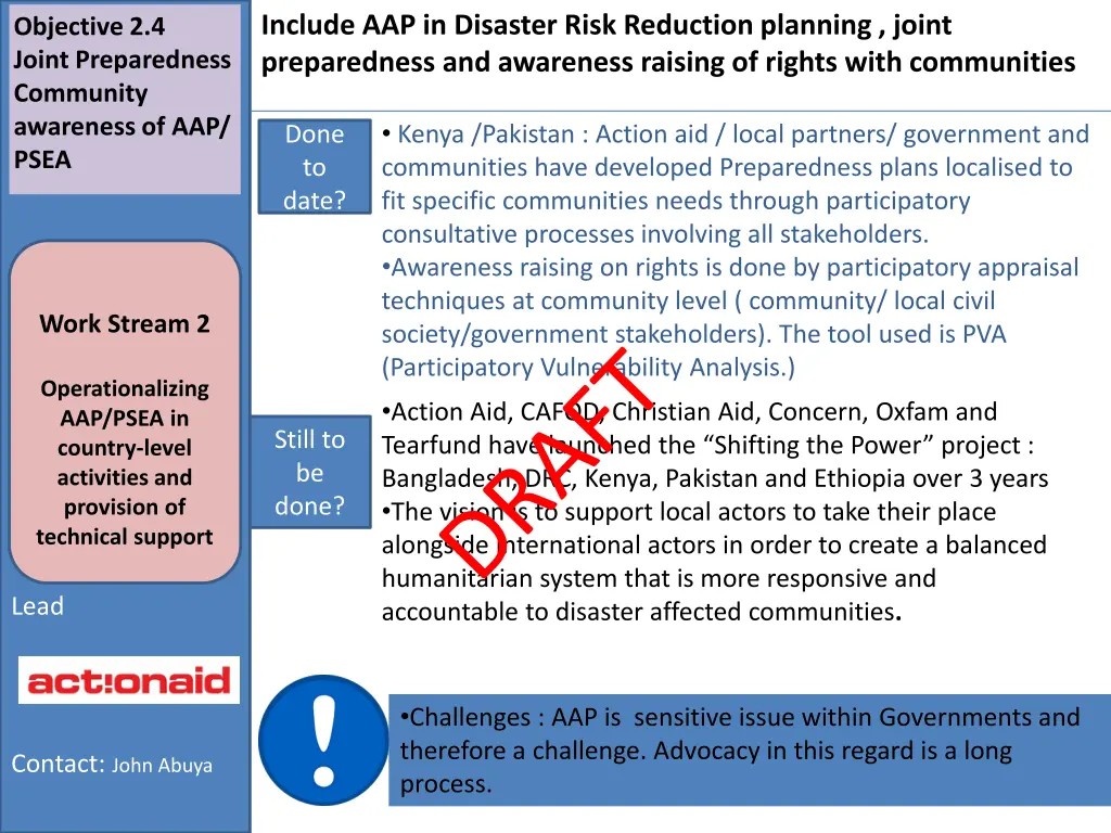 include aap in disaster risk reduction planning