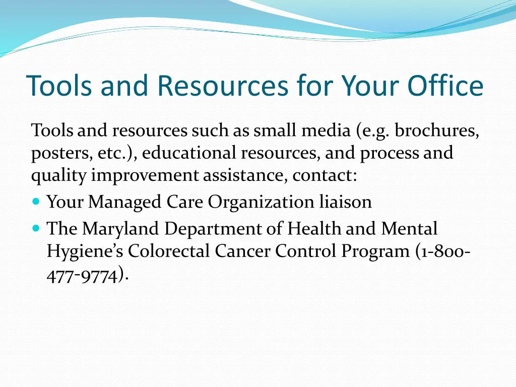 tools and resources for your office