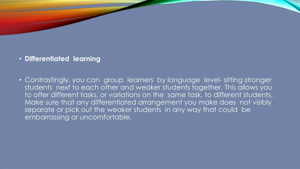 differentiated learning