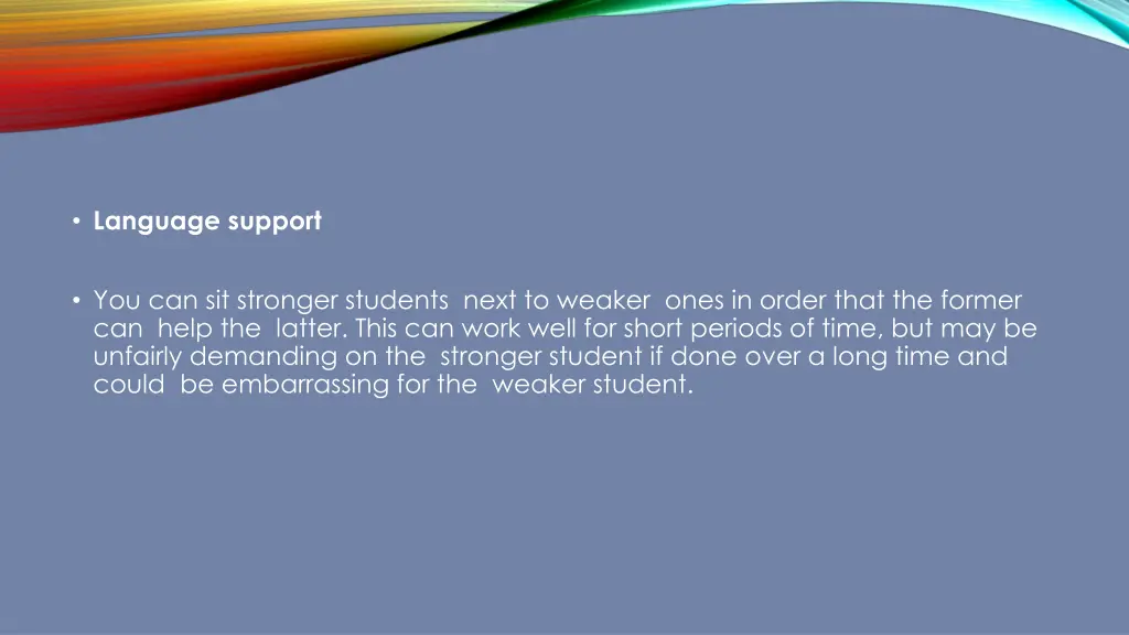 language support